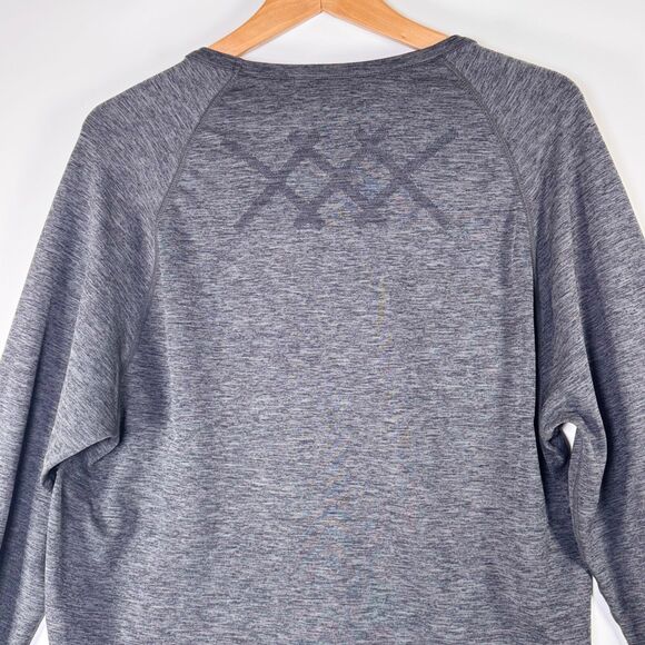 Rhone Reign Long Sleeve Performance Shirt Mens Large Gray Athletic Training Tee - Picture 6 of 14